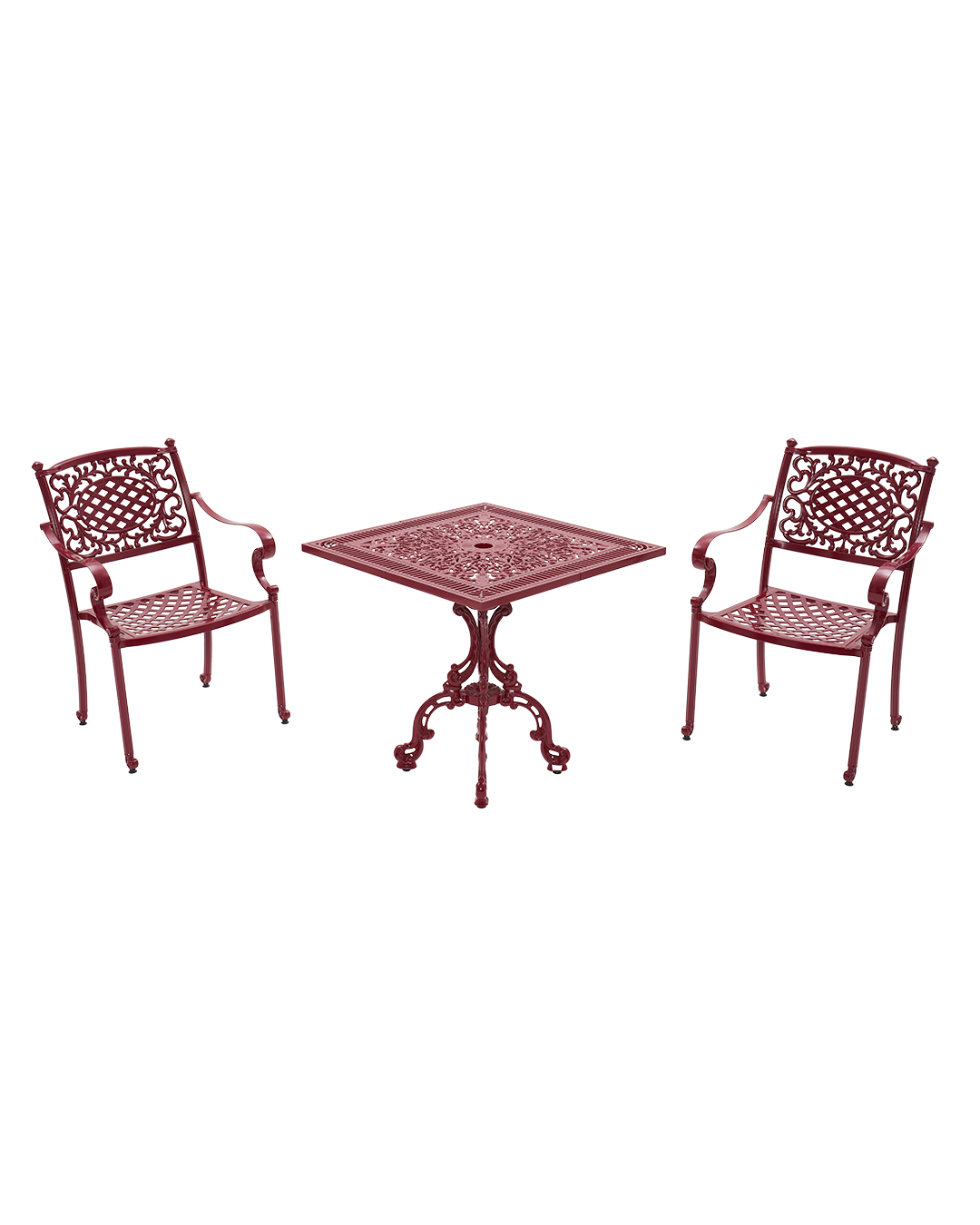 Cast Aluminum Outdoor Dining Table Set – 2 Seater