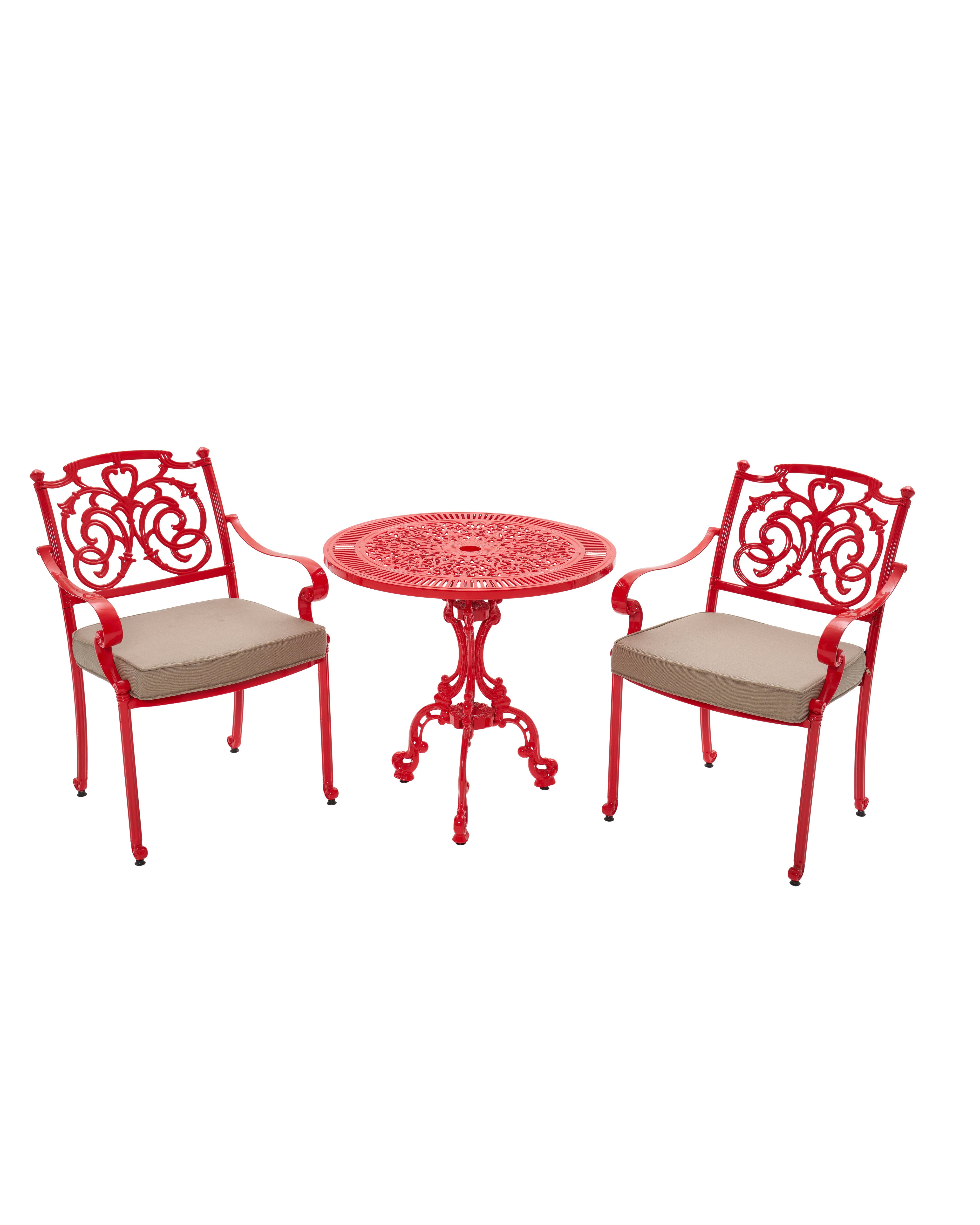Cast Aluminum Outdoor Dining Table Set – 2 Seater