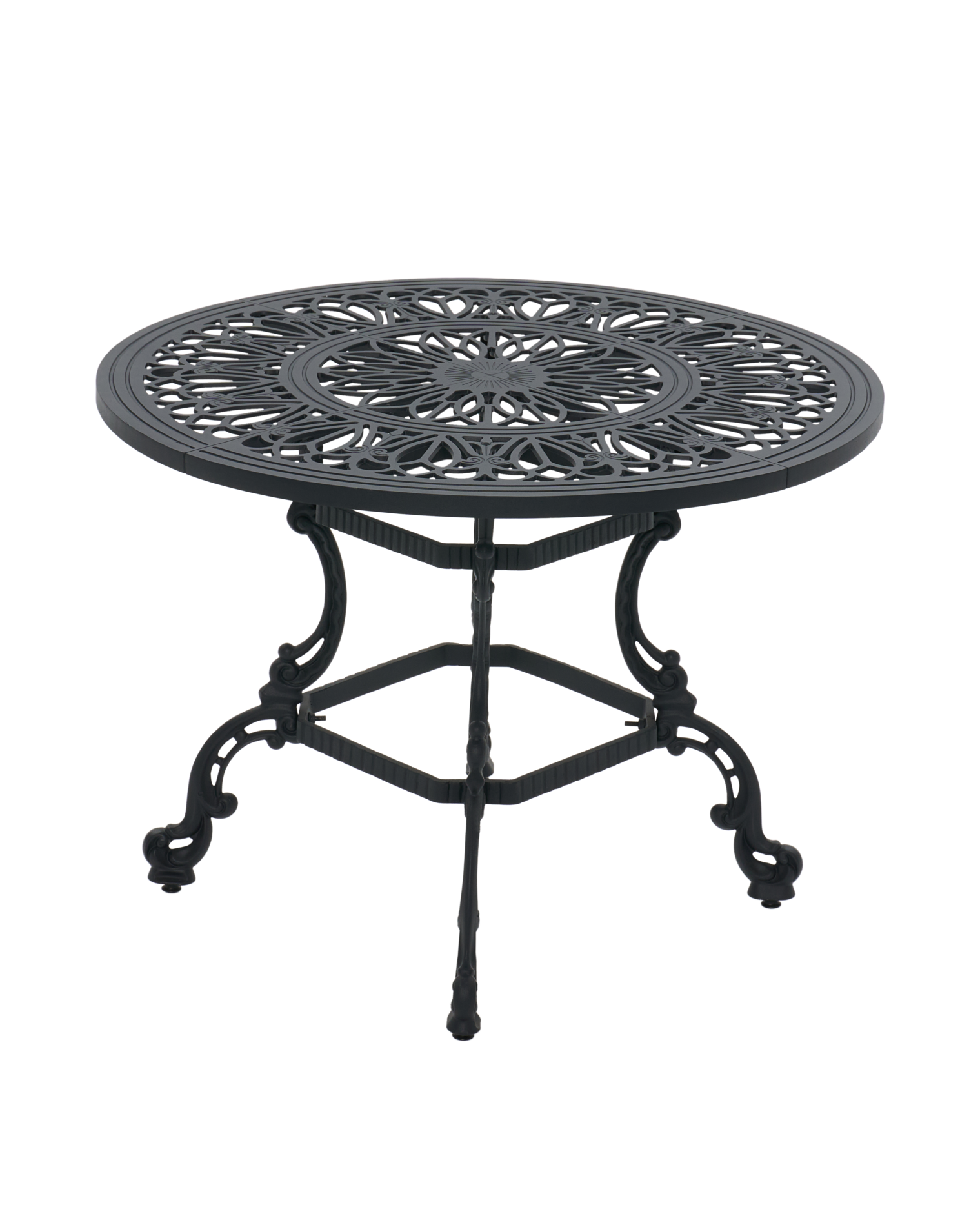 Cast Aluminum Outdoor Dining Table Set – 4 Seater